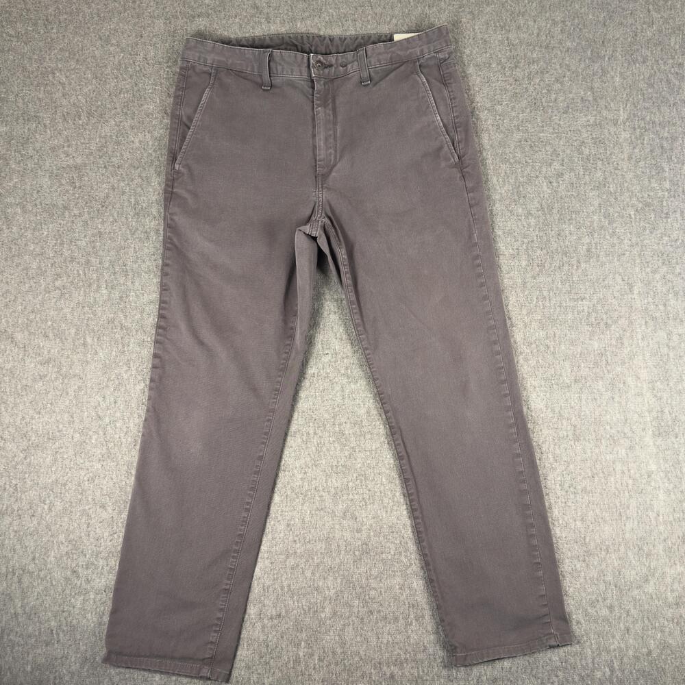 Rag & Bone Pants Mens 34x32 Gray Chino Slim Fit Cotton Casual Tapered Pockets